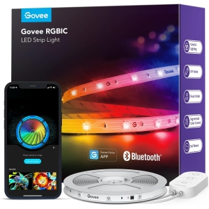 Govee 16.4ft RGBIC Smart LED Strip Lights with Bluetooth App Control & Music Sync