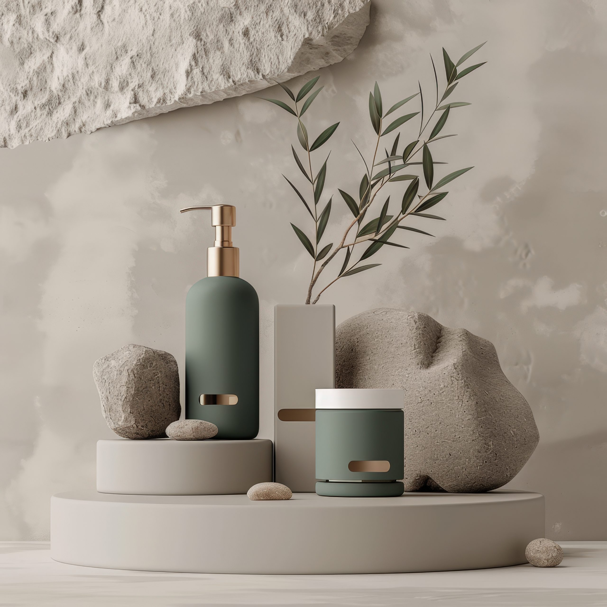 bathroom accessories on display