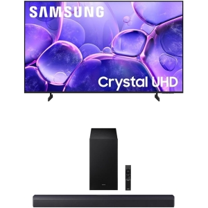 Samsung 43-Inch Class Crystal UHD U8000F 4K Smart TV & HW-B550F 2.1ch Soundbar Home Theater Bundle