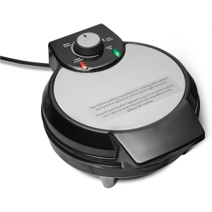 Amazon Basics 8-Inch Round Belgian Waffle Maker with Ceramic Nonstick Plates