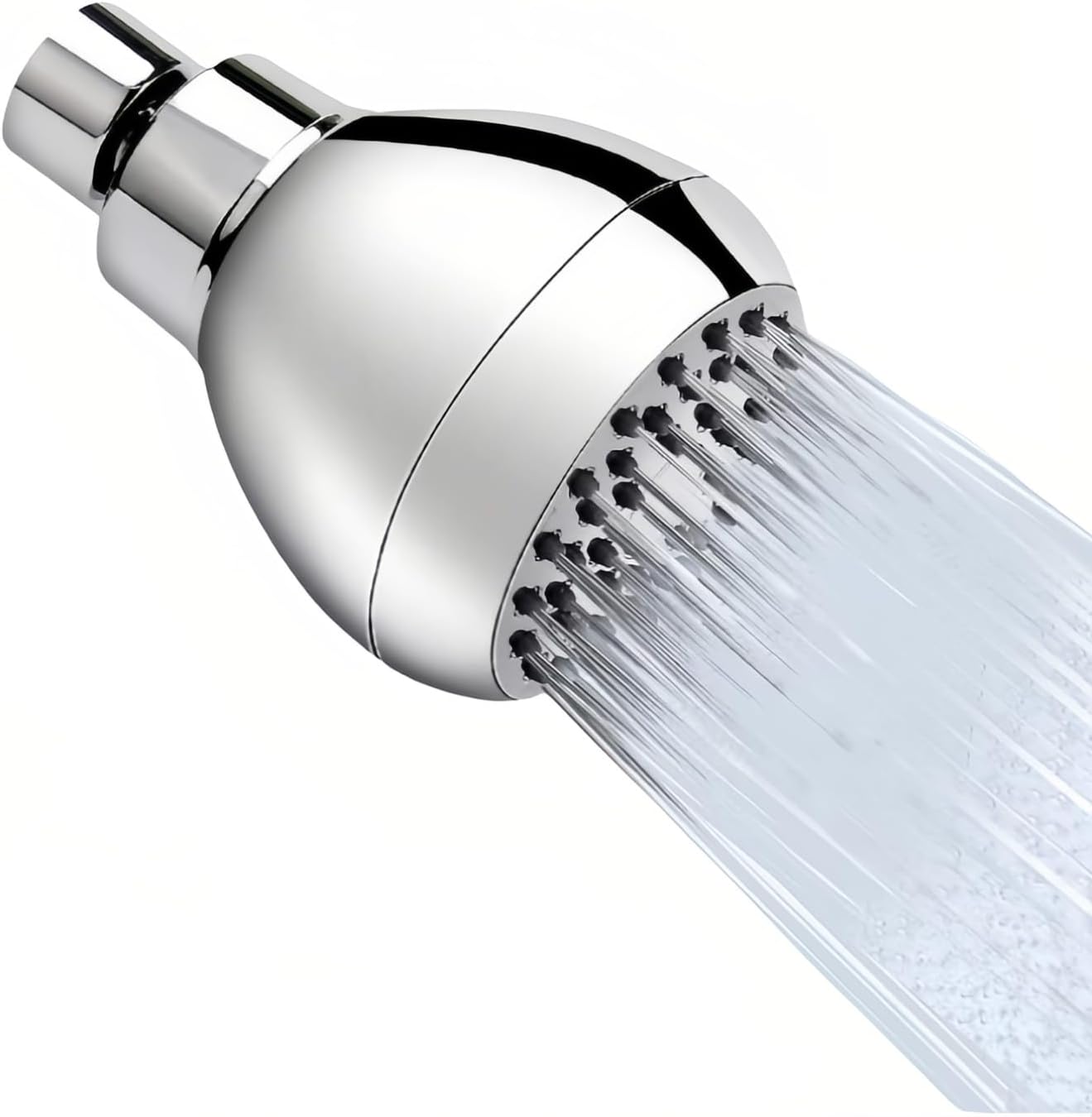 FANBODTA 3" High-Pressure Chrome Shower Head with 360° Rotating Brass Joint