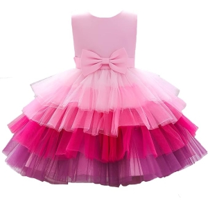 Premium Flower Baby Girl Lace Dress – Sleeveless Tulle Pageant Princess Gown with Tailored Back Bow & Secure Zipper Closure for Ages 0-6T