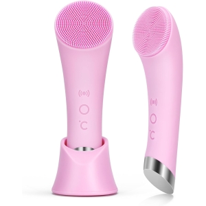 PRITECH 2-in-1 Sonic Silicone Facial Cleansing Brush and Heated Massager Core