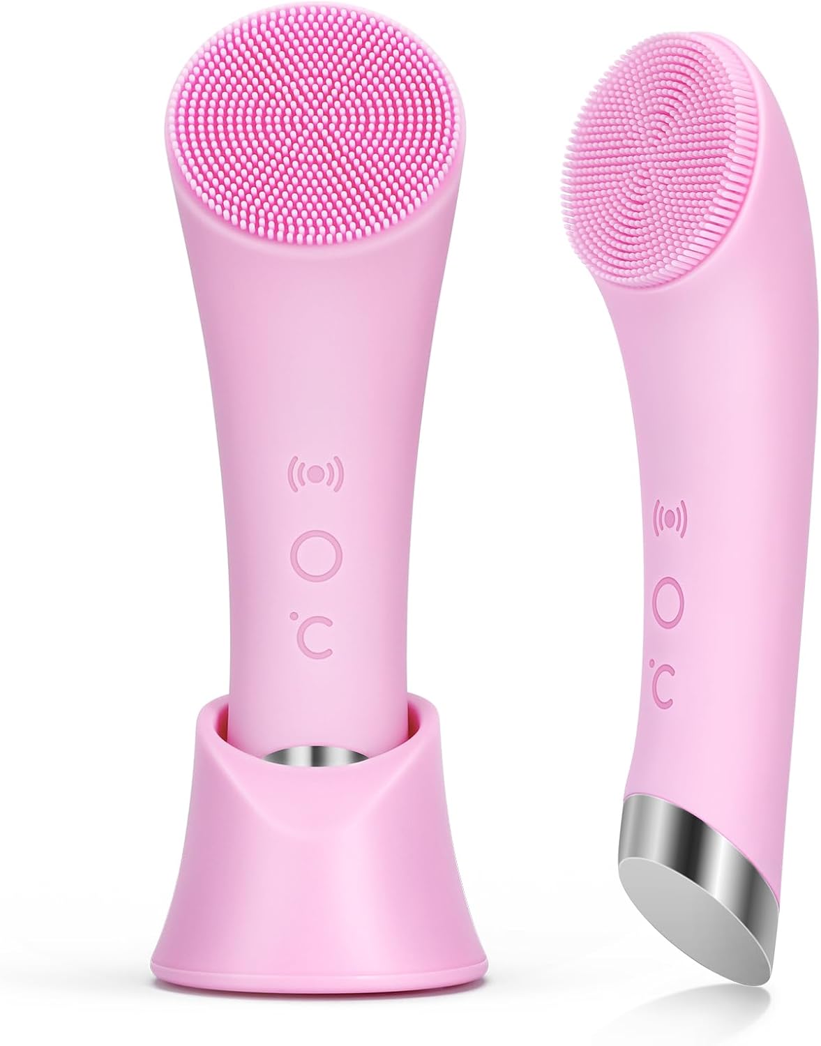 PRITECH 2-in-1 Sonic Silicone Facial Cleansing Brush and Heated Massager Core