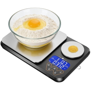 Weigh Gram Rechargeable Dual-Platform Digital Kitchen Scale – High-Precision Sourdough & Baking Matrix