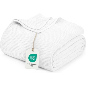 Utopia Bedding Queen Size Waffle-Weave Blanket – Soft Lightweight All-Season Luxury Bed Throw