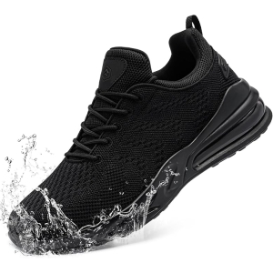 LARNMERN Men's Slip-On Food Service Work Shoes – Waterproof Non-Slip Culinary & Hospitality Sneaker