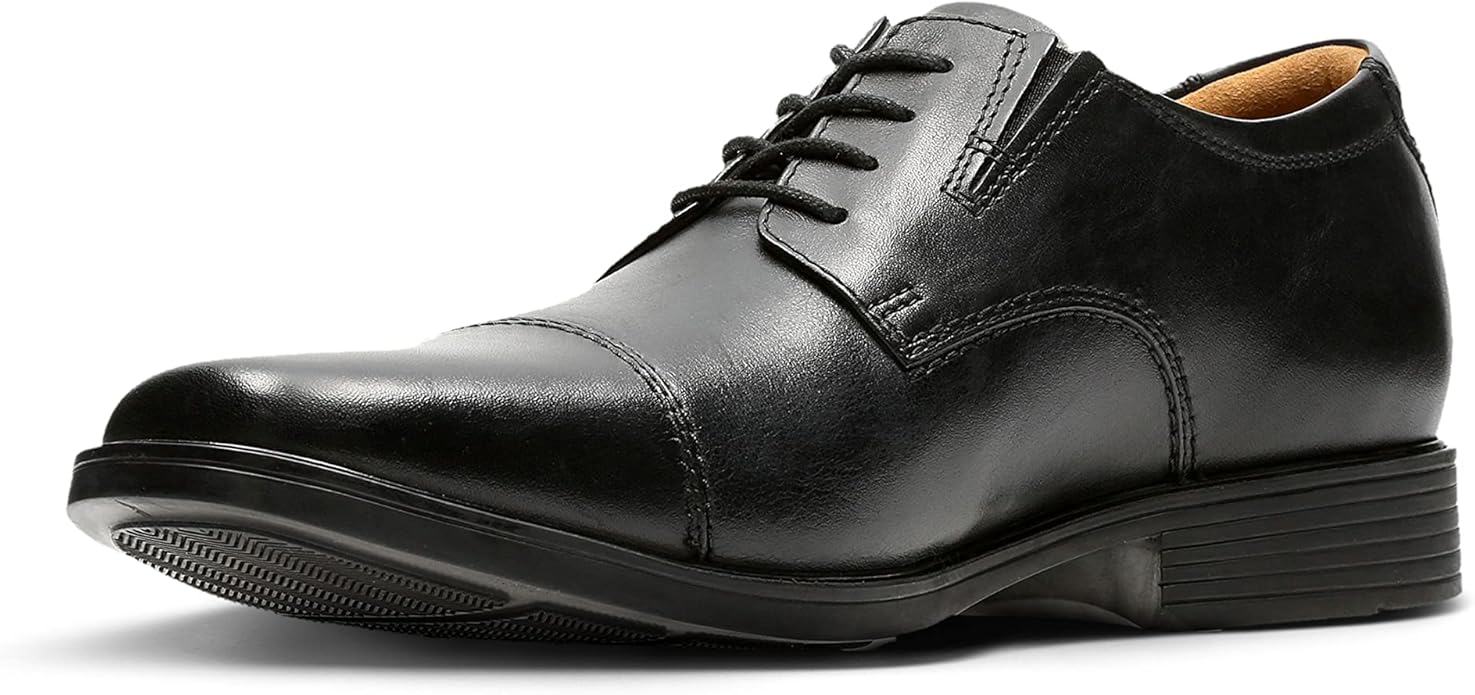 Clarks Men's Tilden Premium Leather Dress Boots – Cushion Soft OrthoLite Formal Comfort Classics