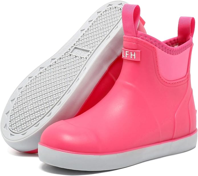 Titan-Grip Women's Waterproof Ankle Deck Boots – Anti-Slip Rubber Marine, Garden & Fishing Rain Boots