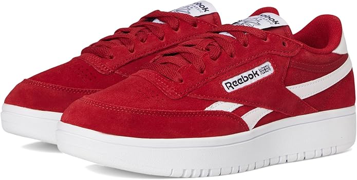 Reebok Women's Club C Double Revenge Platform Sneakers – Vintage Leather Chunky Tennis Shoes