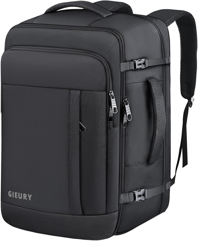 Voyager 50L Max Expandable Travel Backpack – TSA 180° Lay-Flat Flight Approved Carry-On Tech Pack
