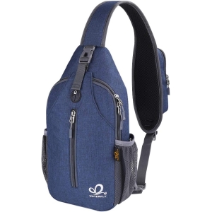 WATERFLY Tactical Crossbody Sling Bag – Water-Resistant Compact Hiking Chest Pack & Everyday Daypack