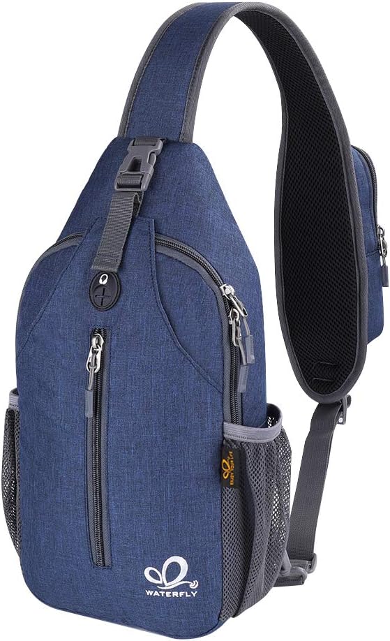 WATERFLY Tactical Crossbody Sling Bag – Water-Resistant Compact Hiking Chest Pack & Everyday Daypack