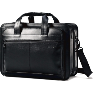 Samsonite Premium Leather Expandable Briefcase – Classic 15.6-Inch Laptop Attaché & Executive Travel Commuter Bag