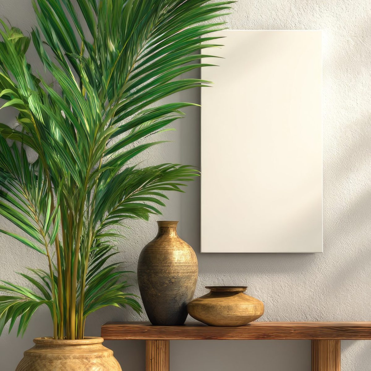 modern home decor with plant and vase